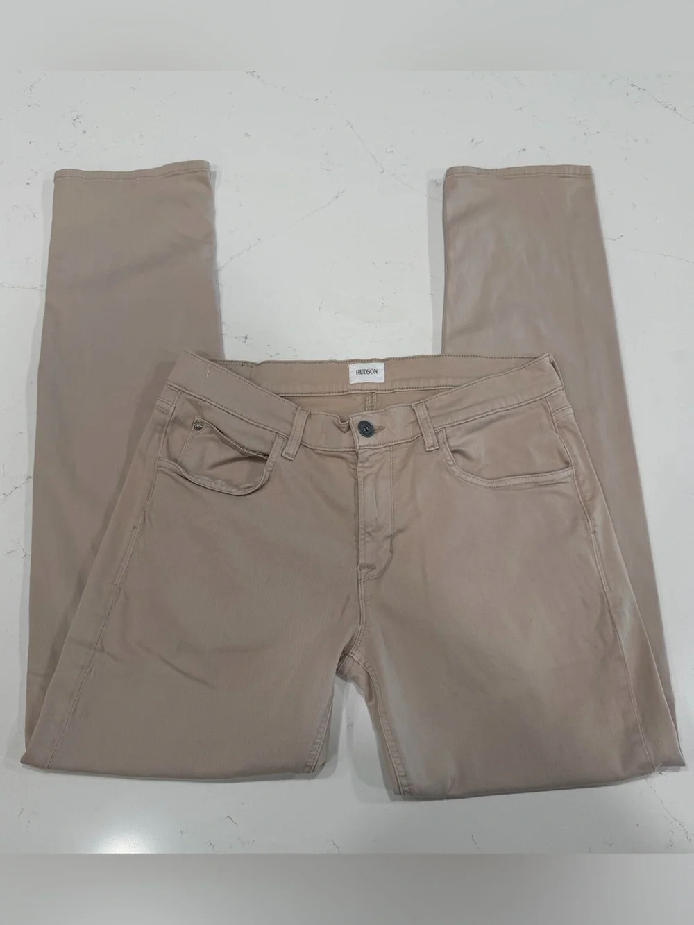Hudson Jeans Men’s Blake Slim Straight Jeans in Taupe